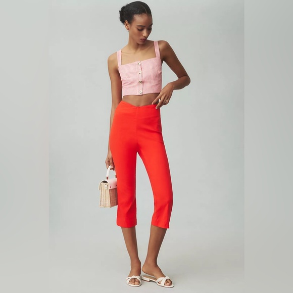 Anthropologie Maeve Structured Bombshell Capri Pants - Picture 2 of 6